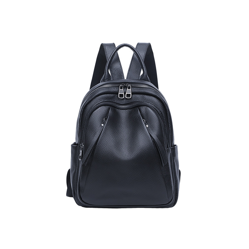 Leather Work Rucksack - 大容量レザーバックパック（女性用）、防水カジュアルワークバッグ、ファッショナブルな通勤用ショルダーリュックサック、日常使いのスクールバッグ