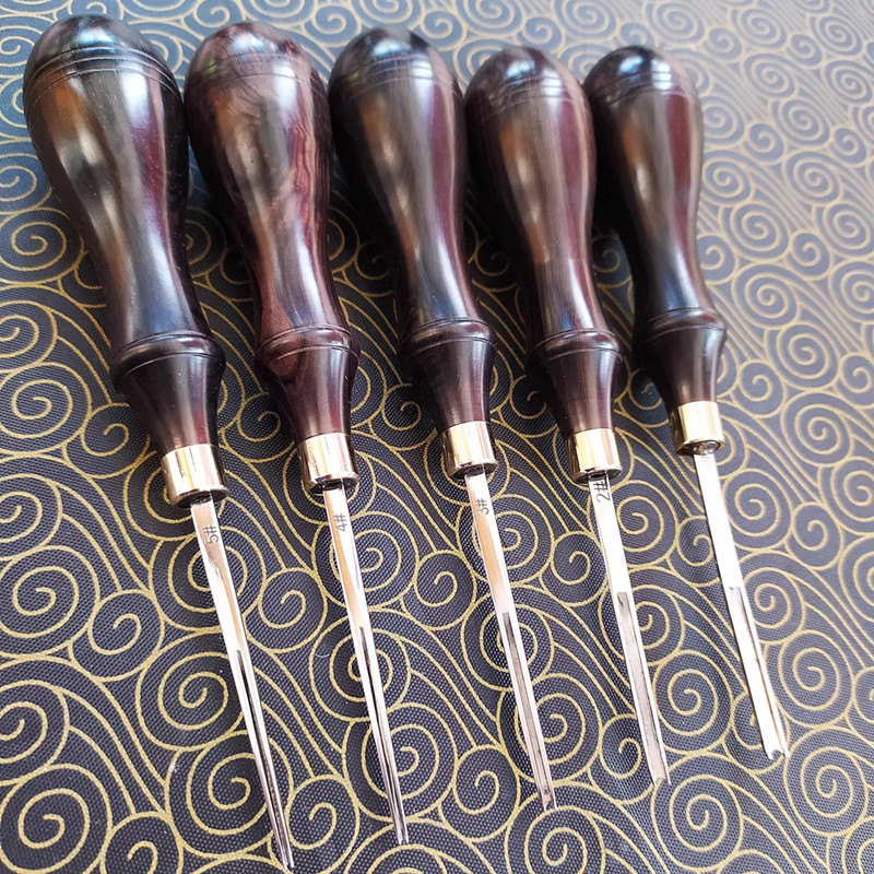 Leather Edge Beveler - プロ仕様の革漉き工具 - 黒檀ハンドル、真鍮製フェルールと型鋼ブレード付き | ベジタンの滑らかなエッジを作るために
