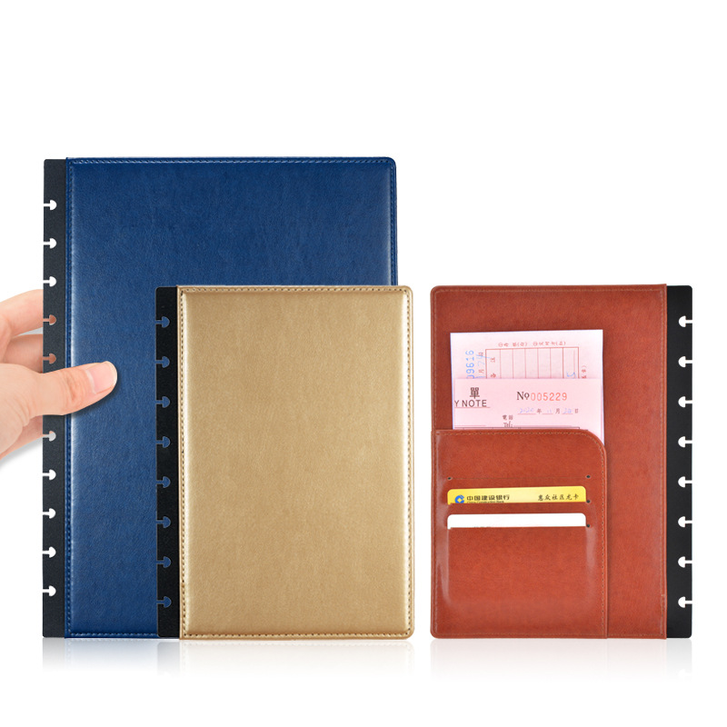 Leather Work Notepad - ルーズリーフ レザーカバー マッシュルームホールノート ノートカバー ノートブックとジャーナル ディスクバインドプランナー