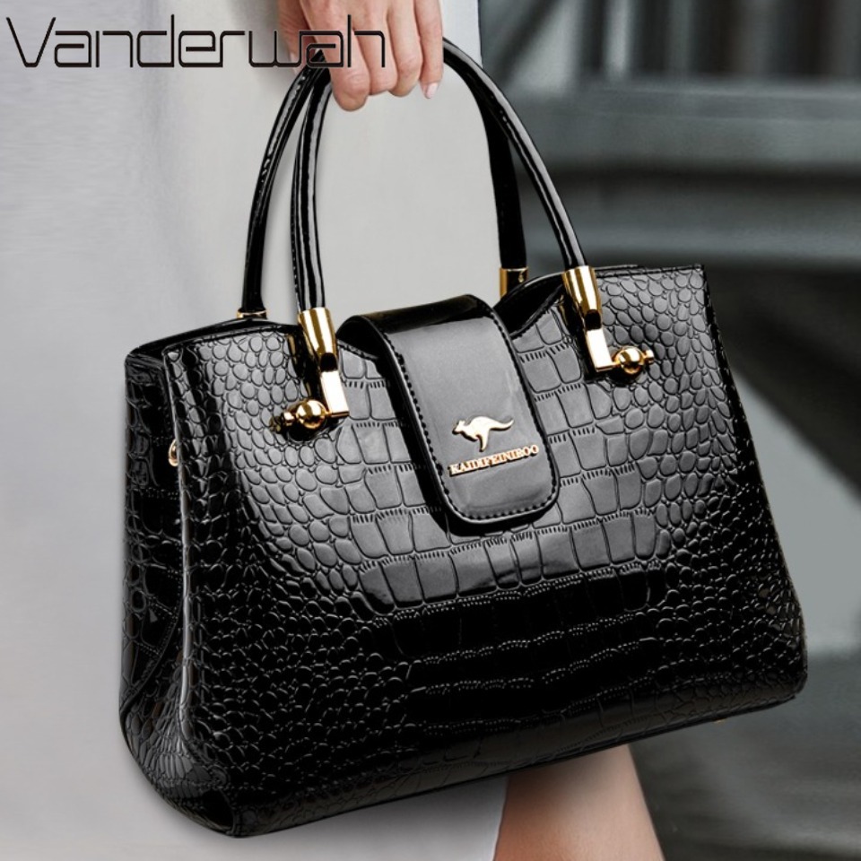 Leather Work Bag Women - KAIDIFEINIROO カンガルーブランドカジュアルトートバッグオイル Pu レザーハンドバッグ Womne ショルダークロスボディ大容量ハンドバッグ三層