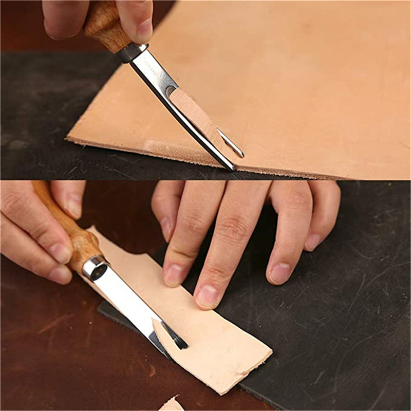 Leather Edge Beveler - 実用的な革の手工芸品のエッジのベベラー、スキー、ベベル、カッティング、DIY、手作り、手彫り、クラフトツール