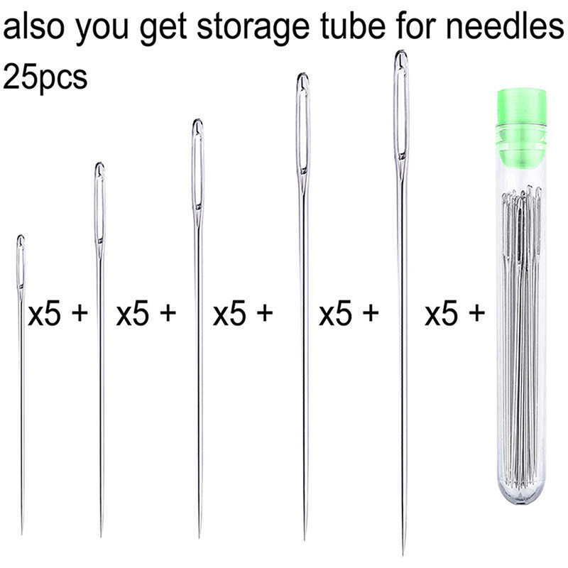 25本入り大目手縫い針、高炭素鋼針、革細工、糸細工、一般的な - Leatherwork Hand Sewing Needles のレビューと価格