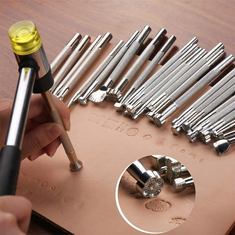 20個入り革刻印工具セット、革細工用サドル製作スタンプ、彫刻 - Leatherwork Beginner のレビューと価格