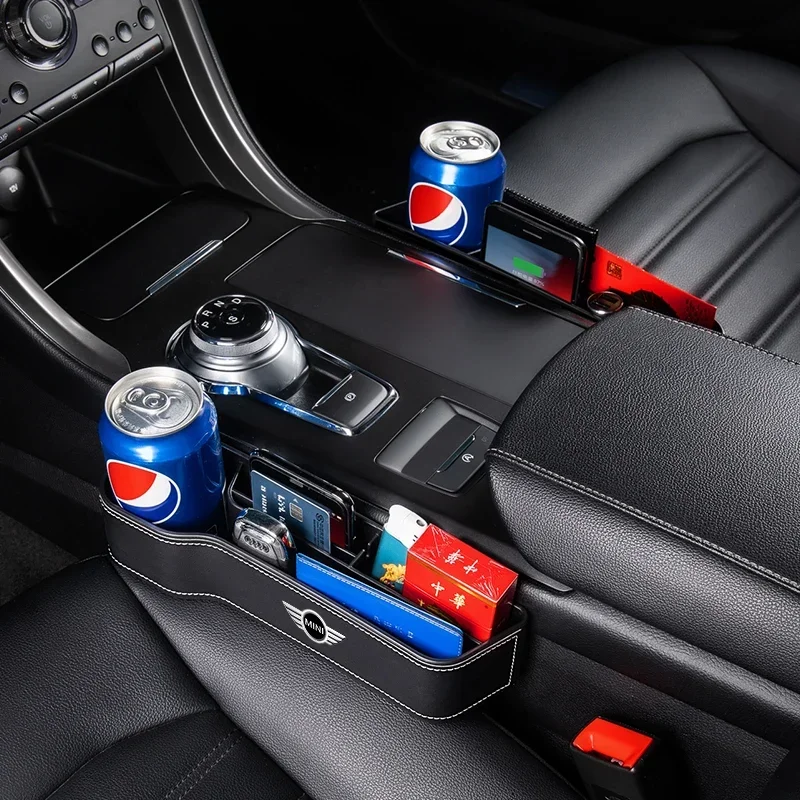 1個入り レザー製 車用シート隙間収納ボックス 電話キー収納 - Leather Work For Car のレビューと価格