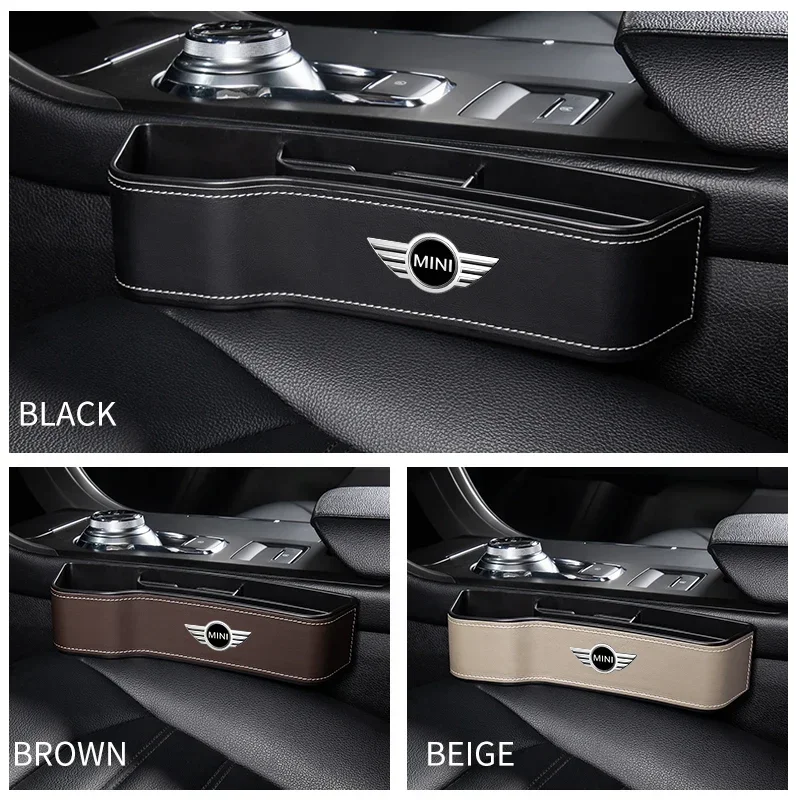 1個入り レザー製 車用シート隙間収納ボックス 電話キー収納 - Leather Work For Car のレビューと価格