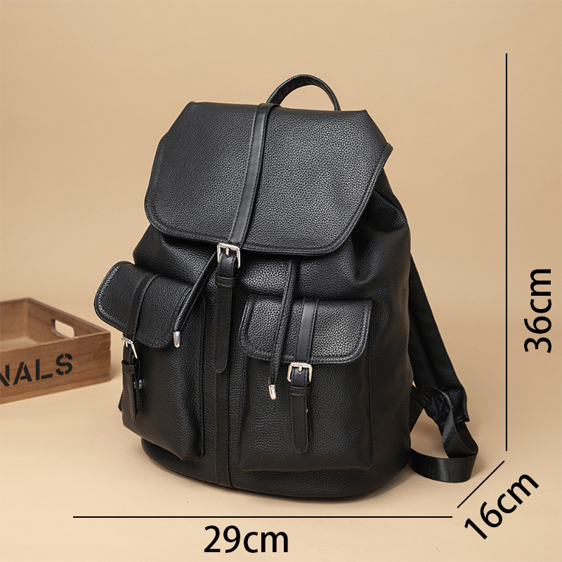 2025年 高級ソフトPUレザーバックパック レディース 大 - Leather Work Rucksack のレビューと価格