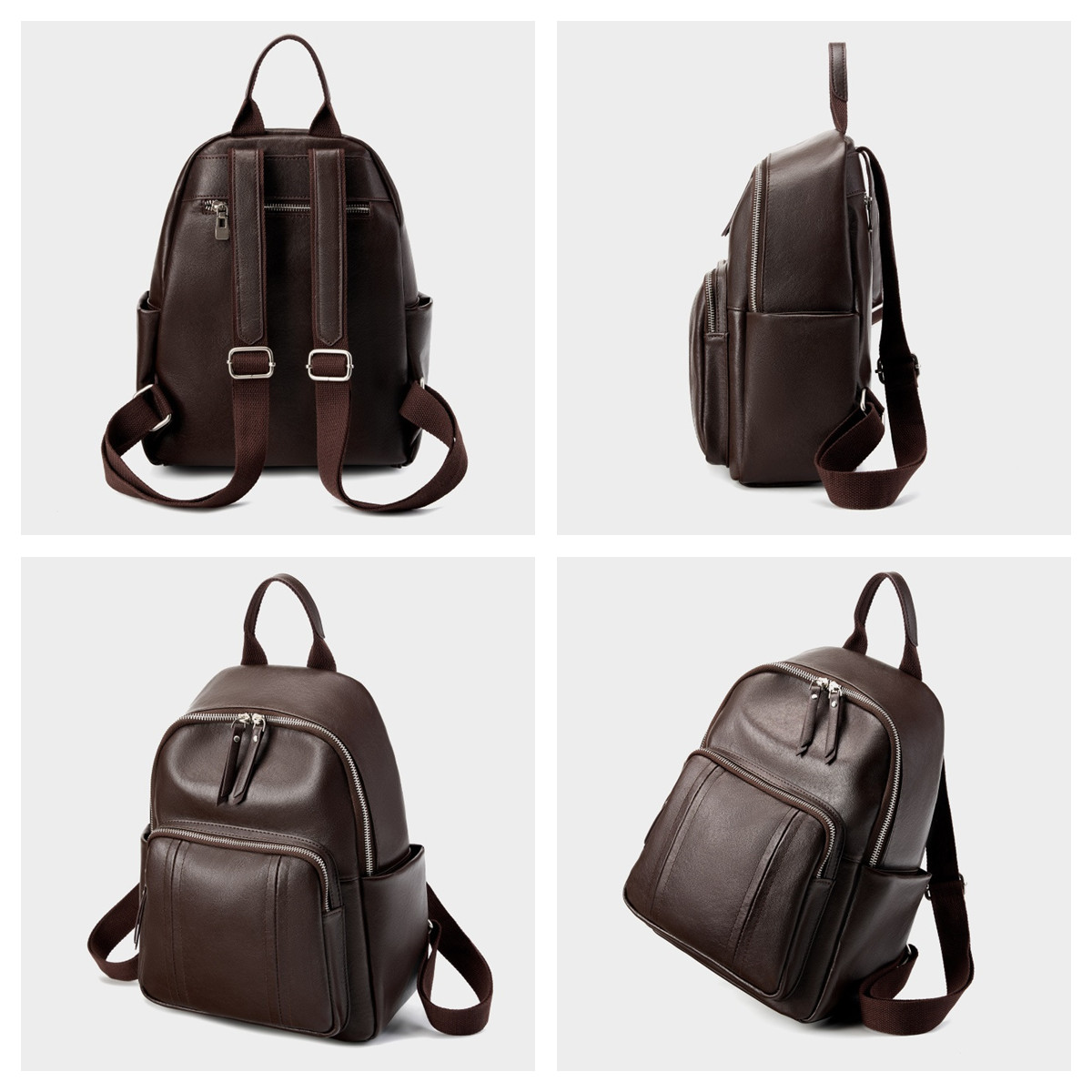 植物タンニンなめし革女性バックパッククラシックヴィンテージリ - Leather Work Rucksack のレビューと価格