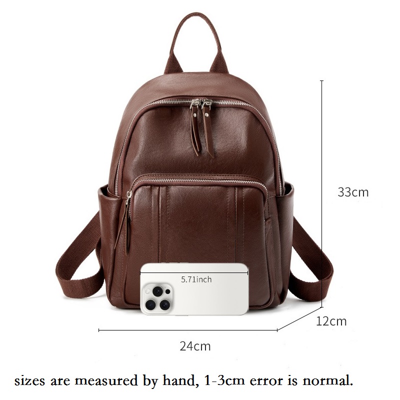 植物タンニンなめし革女性バックパッククラシックヴィンテージリ - Leather Work Rucksack のレビューと価格