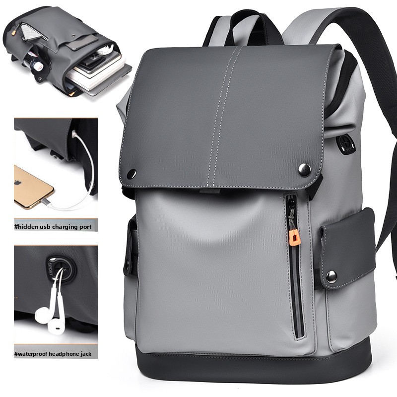 メンズ大容量ラップトップバックパック防水ビジネストラベルバッ - Leather Work Rucksack のレビューと価格