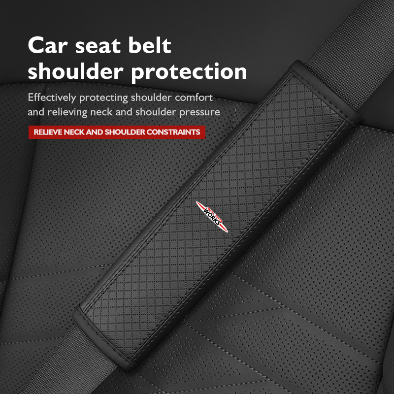 革製カーシートベルトプロテクターパッドショルダーストラップカ - Leather Work For Car のレビューと価格