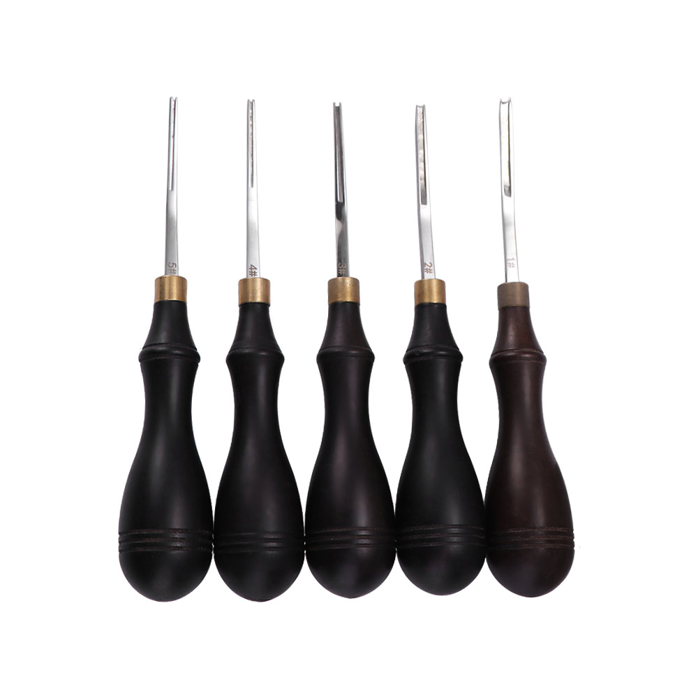 プロ仕様の革漉き工具 木製ハンドル付き ポータブル広口革漉き - Leather Edge Beveler のレビューと価格