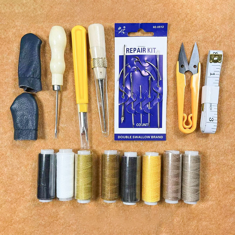 ワックス加工糸クラフトツール手縫いキルティング千枚通し革修理 - Leatherwork Hand Sewing Needles のレビューと価格
