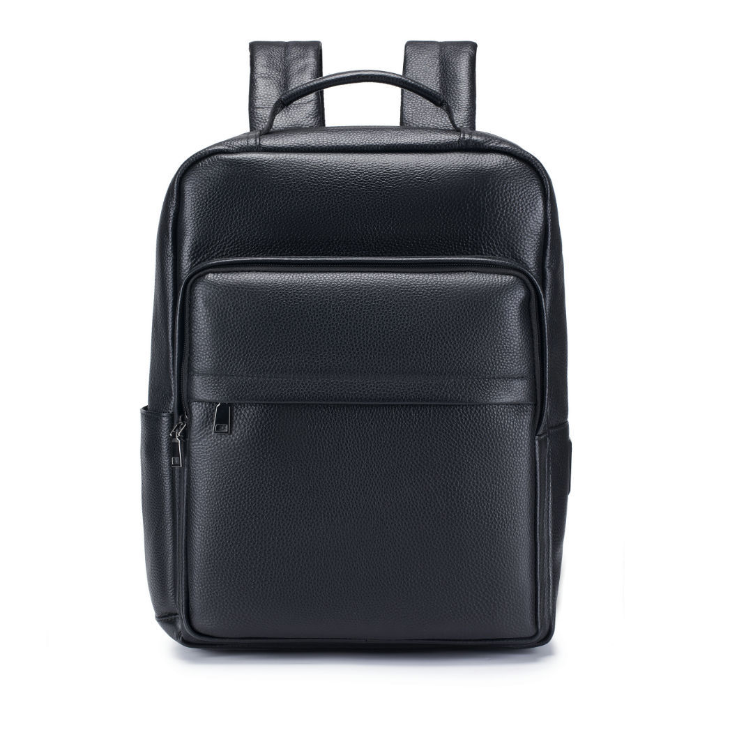 男性用本革トラベルバックパック ブラック牛革製 ラップトップ - Leather Work Rucksack のレビューと価格