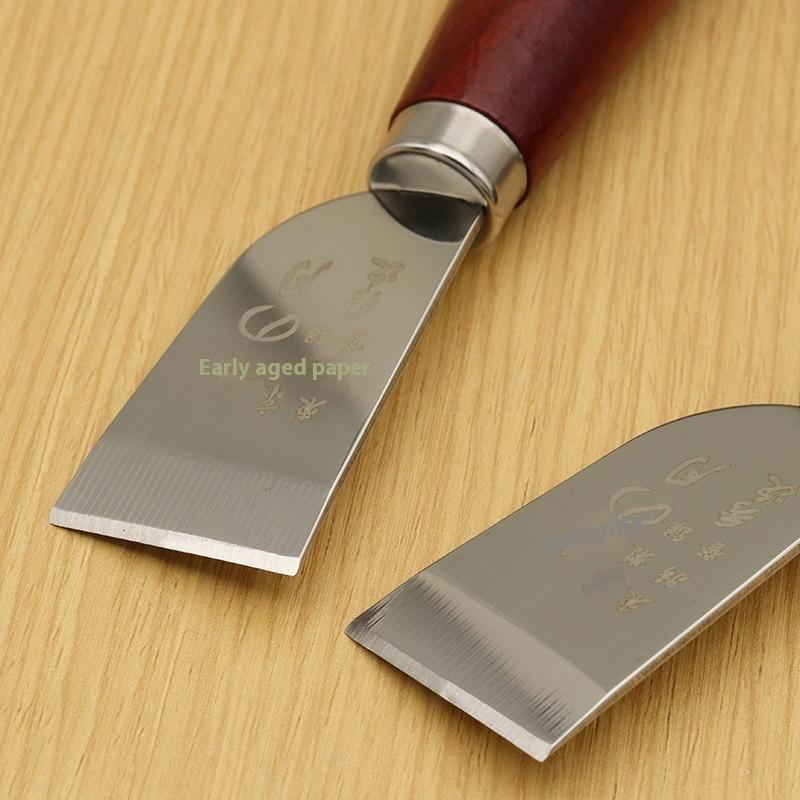 【新品】革漉きナイフ 木製ハンドル付き革漉きナイフ DIYレ - Leatherwork Beginner のレビューと価格