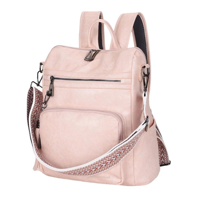 x5xaスタイリッシュな女性の大規模なリュックサックPUレザ - Leather Work Rucksack のレビューと価格