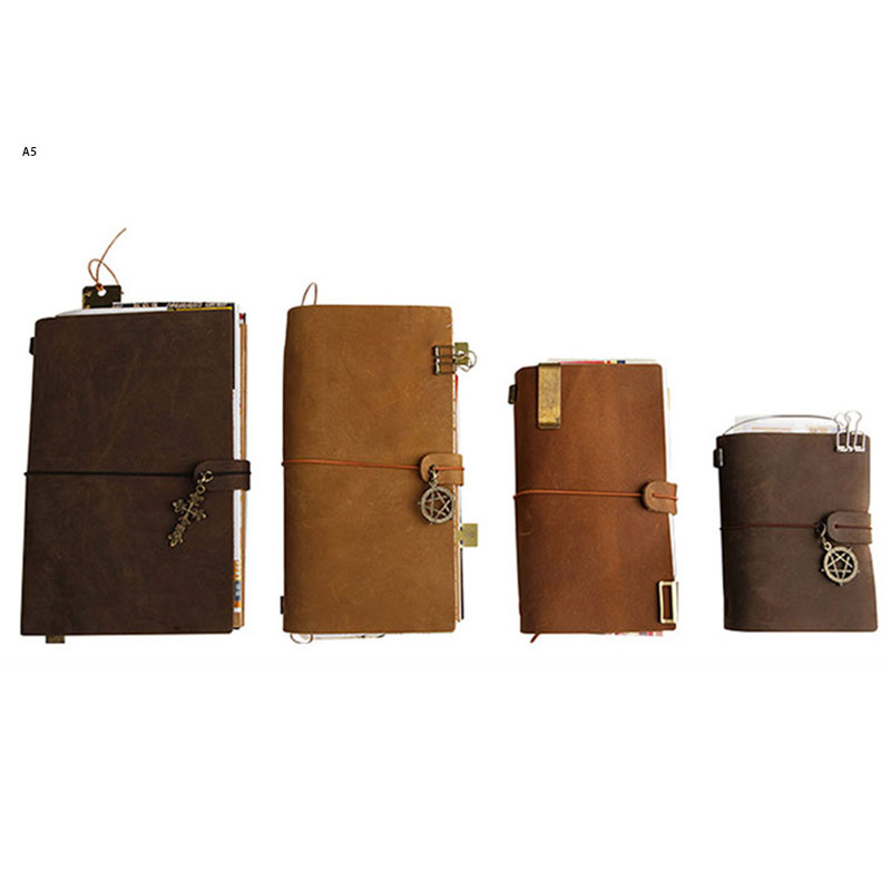 欠陥レトロレザーカバーノートブックポータブルジャーナルトラベ - Leather Work Notepad のレビューと価格