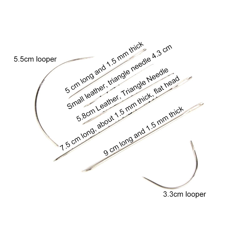 プロの革縫製クラフトツールキットワックス糸手縫いパンチ彫刻作 - Leatherwork Hand Sewing Needles のレビューと価格