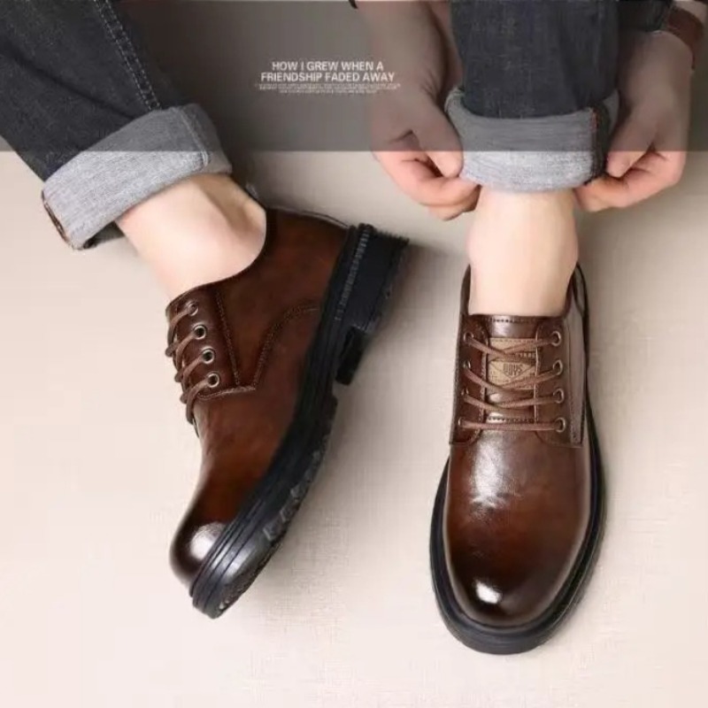 メンズカジュアルレザーシューズ英国スタイルビジネスドレスシュ - Leather Working のレビューと価格