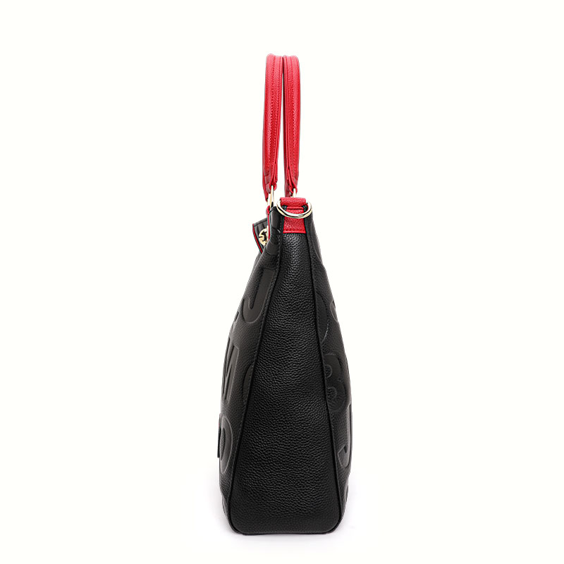 本牛革エンボスレタートートバッグ取り外し可能なクロスストラッ - Leather Work Bag Women のレビューと価格