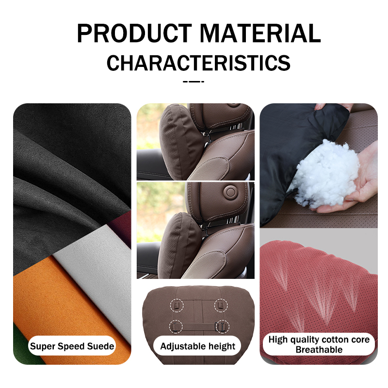 車のヘッドレスト腰枕ネックレストシートドライバーランバーサポ - Leather Work For Car のレビューと価格