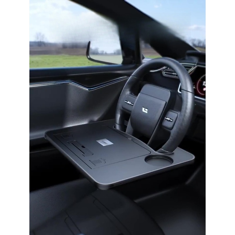 車載用ノートパソコンデスク、折りたたみ式調整可能コンピュータ - Leather Work For Car のレビューと価格
