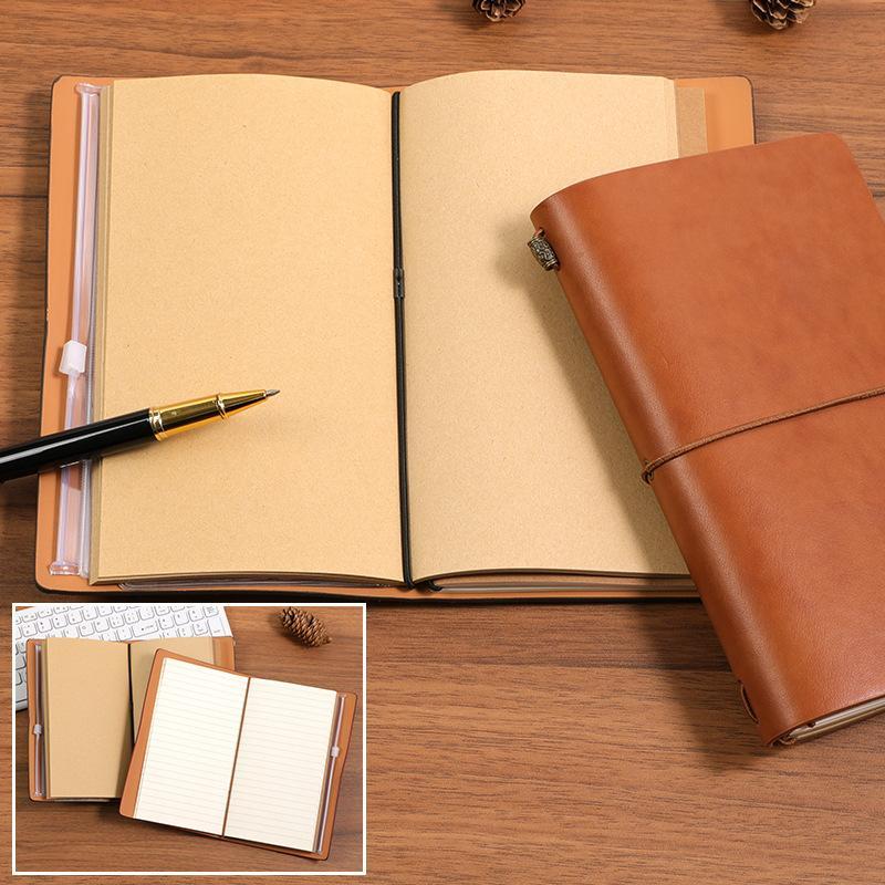 ホットヴィンテージPUレザー詰め替え可能ノートブックソフトカ - Leather Work Notepad のレビューと価格