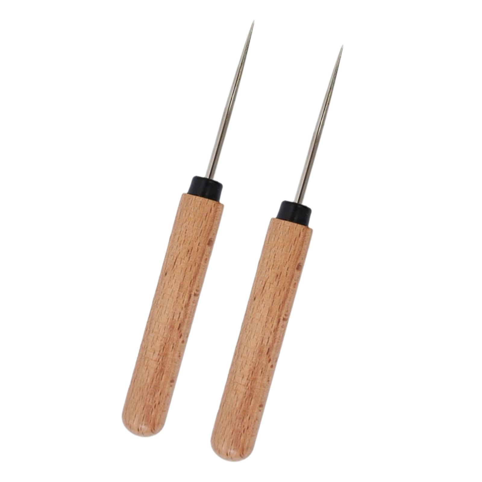 レザークラフト用縫製千枚通し、携帯用木製・鋼製ハンドツール、 - Leatherwork Hand Sewing Needles のレビューと価格