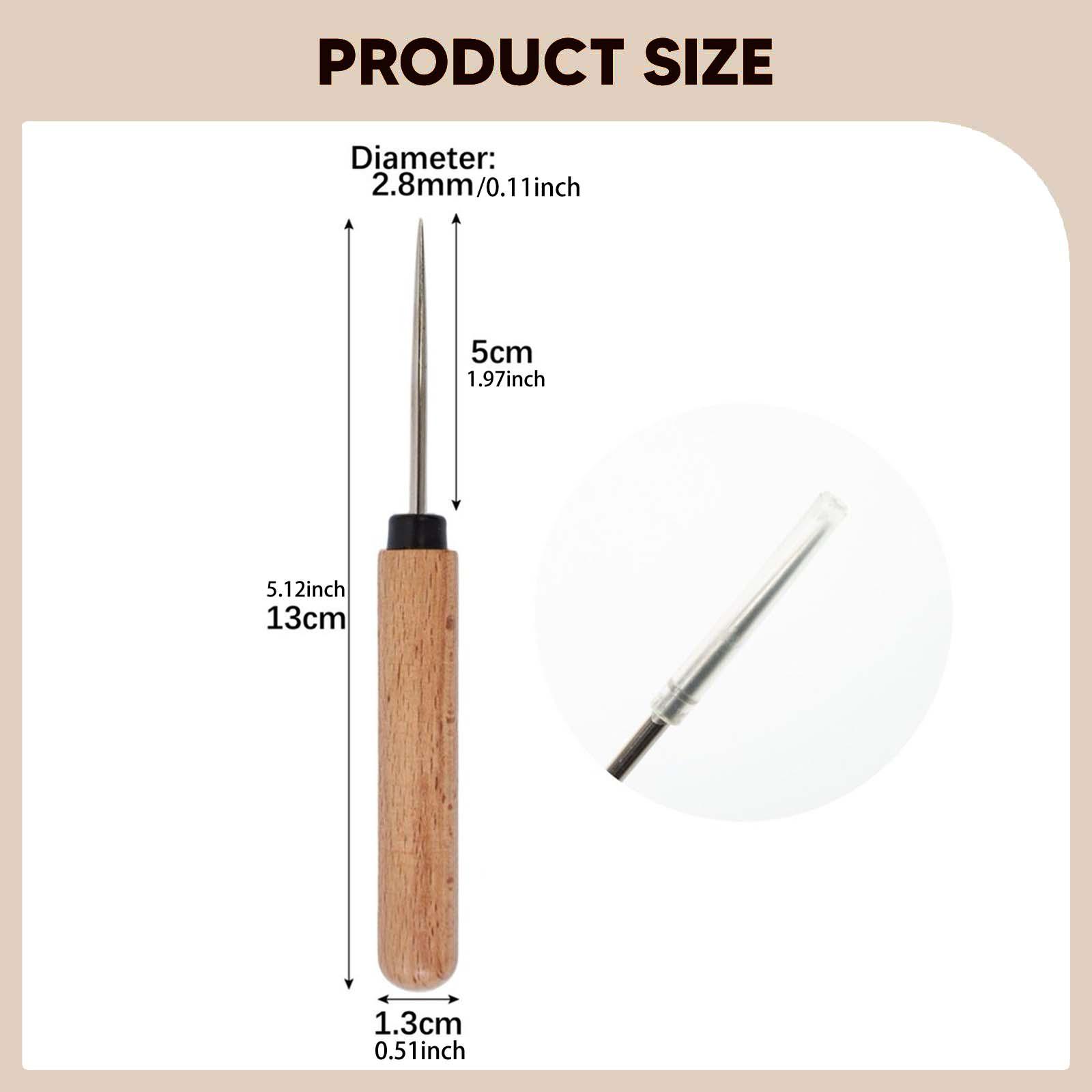 レザークラフト用縫製千枚通し、携帯用木製・鋼製ハンドツール、 - Leatherwork Hand Sewing Needles のレビューと価格