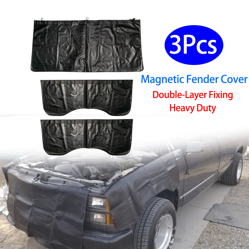 3個/セット 磁気フェンダーカバー 軽量レザー車体保護マット - Leather Work For Car のレビューと価格