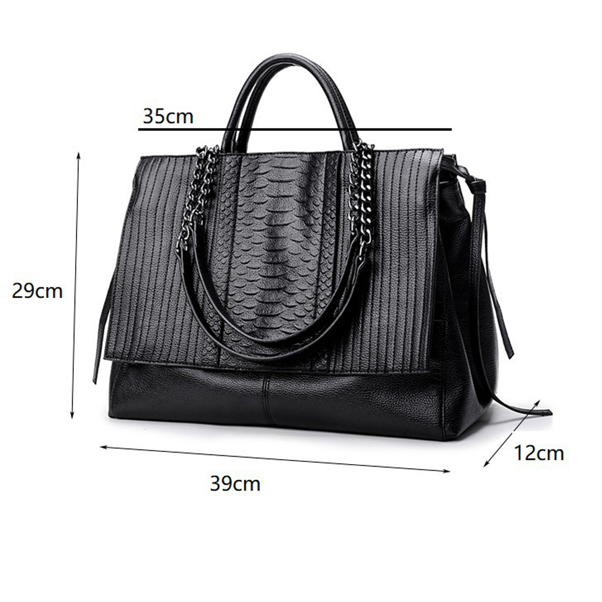 ジッパー付きエレガントなトートバッグ、女性用トレンディなハン - Leather Work Bag Women のレビューと価格
