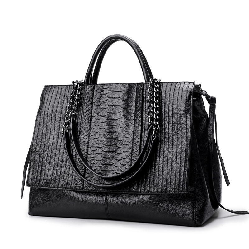 ジッパー付きエレガントなトートバッグ、女性用トレンディなハン - Leather Work Bag Women のレビューと価格