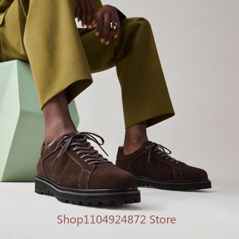 デザイナーラウンドトゥワークレザーシューズ メンズダービーカ - Leather Work Is のレビューと価格
