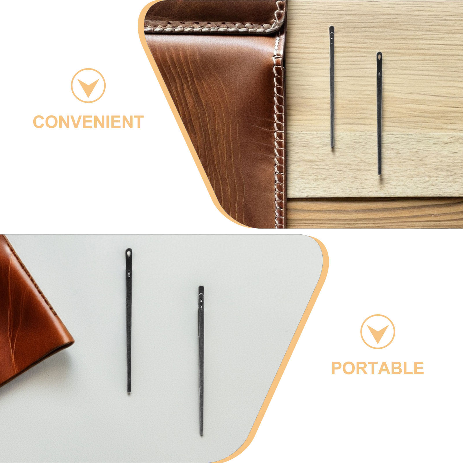 8本入りスチール製革細工針、曲線ステッチ用縫製ツール、手縫い - Leatherwork Hand Sewing Needles のレビューと価格