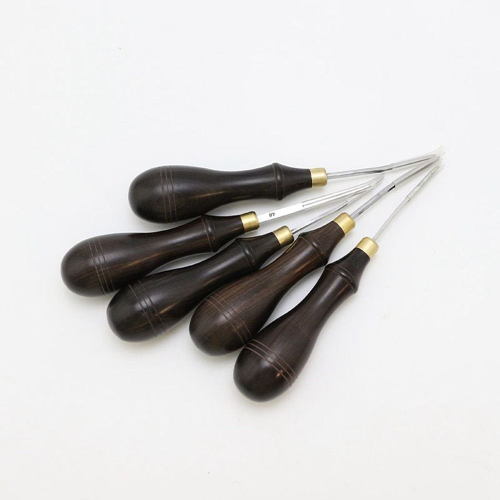 プロ仕様の革漉き工具、木製ハンドル付き、幅広刃、携帯用革漉き - Leather Edge Beveler のレビューと価格