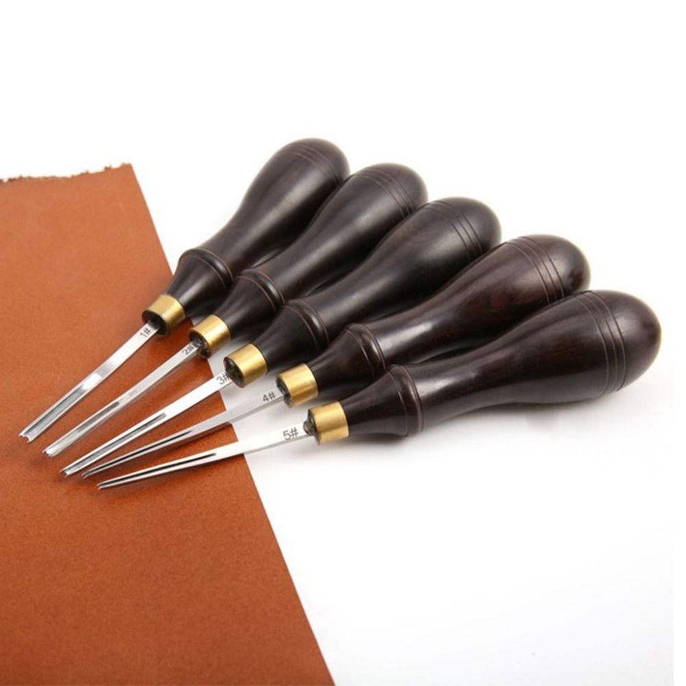 プロ仕様の革漉き工具、木製ハンドル付き、幅広刃、携帯用革漉き - Leather Edge Beveler のレビューと価格