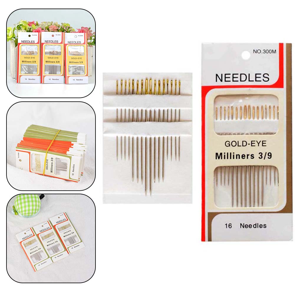 大きな目穴のセルフスレッディング手縫い針16本セット、革、シ - Leatherwork Hand Sewing Needles のレビューと価格