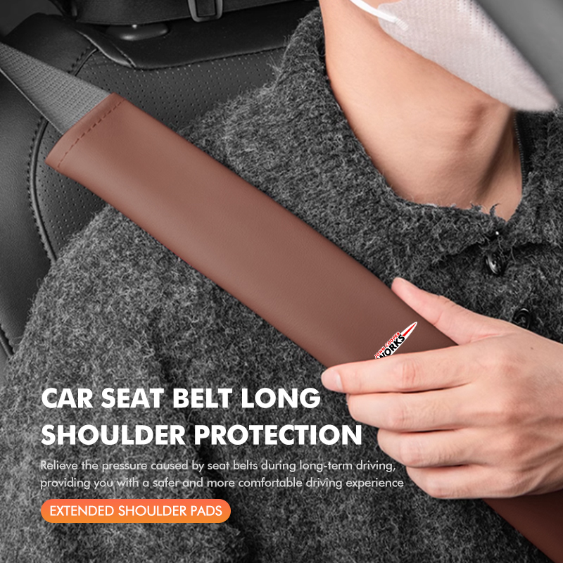 ミニカーシートベルトパッドショルダーマット革製安全ベルトプロ - Leather Work For Car のレビューと価格