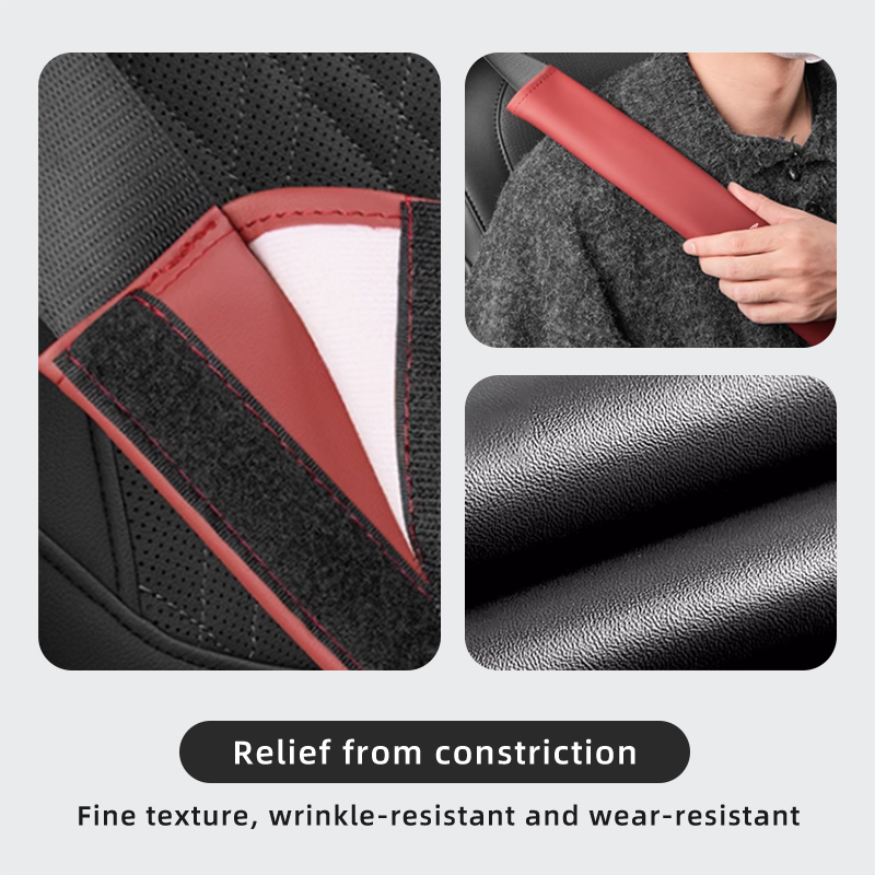 ミニカーシートベルトパッドショルダーマット革製安全ベルトプロ - Leather Work For Car のレビューと価格
