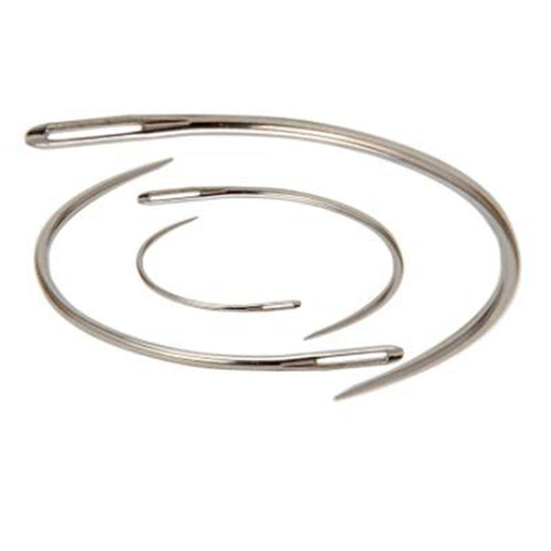 4本入り大型湾曲針キット シルバー手縫い針 DIY革細工やカ - Leatherwork Hand Sewing Needles のレビューと価格