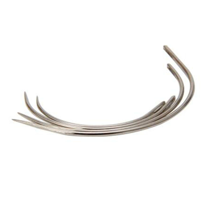 4本入り大型湾曲針キット シルバー手縫い針 DIY革細工やカ - Leatherwork Hand Sewing Needles のレビューと価格