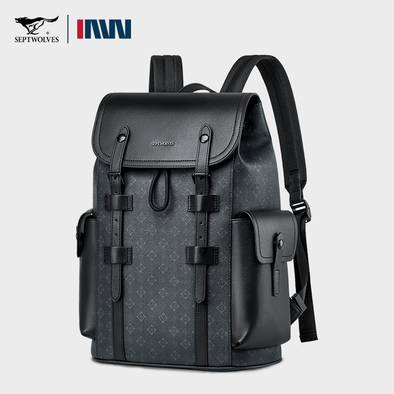 Septwolves 高品質ビジネスプリントレザーバックパッ - Leather Work Rucksack のレビューと価格