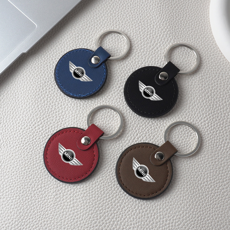レザー製車用キーホルダー、キーリング、BMW MINI Co - Leather Work For Car のレビューと価格