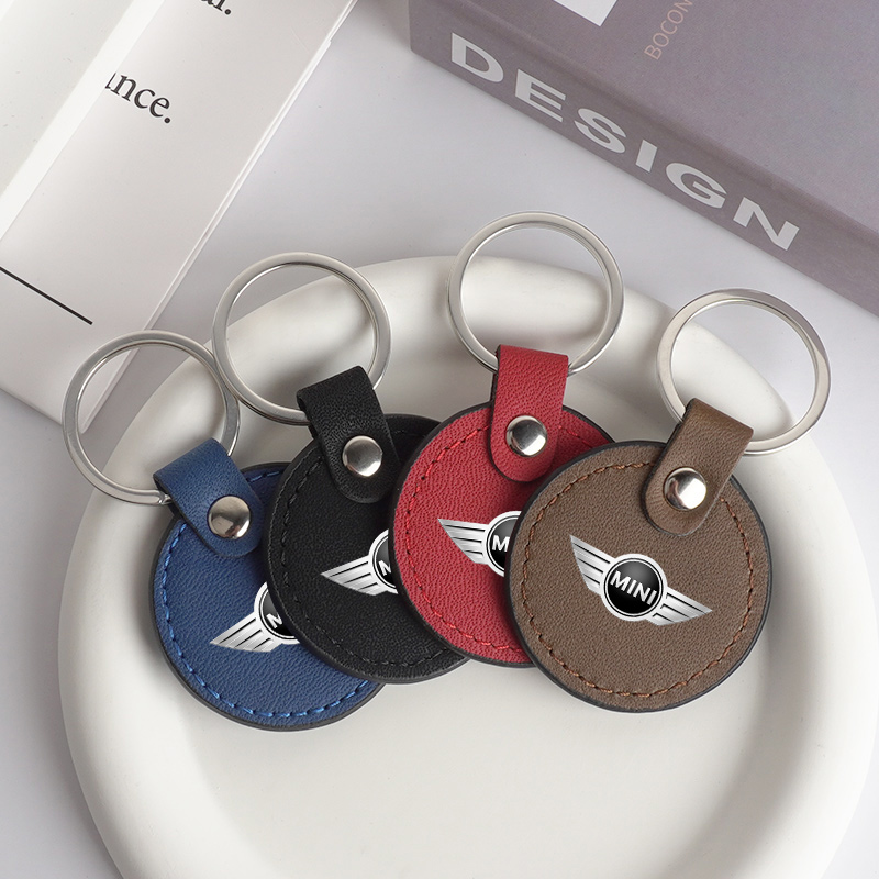 レザー製車用キーホルダー、キーリング、BMW MINI Co - Leather Work For Car のレビューと価格