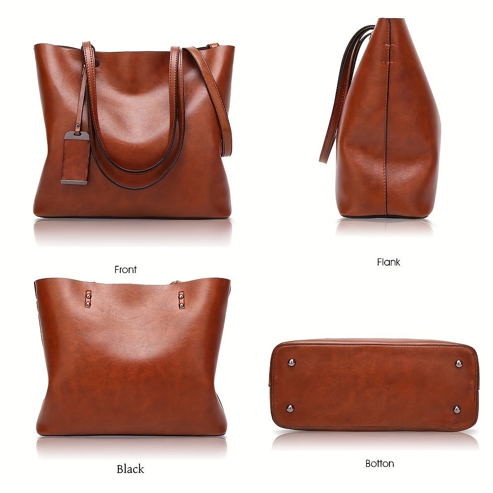 女性のためのクラシックなレトロな革のハンドバッグ,ファッショ - Leather Work Bag Women のレビューと価格