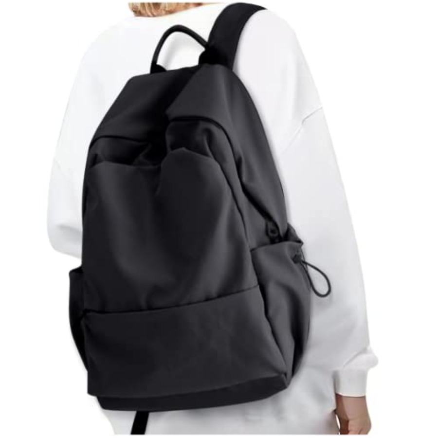 女性用ブラックバックパック、大学用小型スクールバックパック、 - Leather Working のレビューと価格
