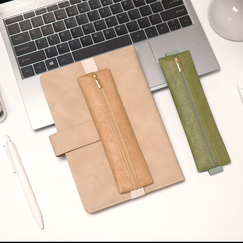 1 個調節可能な弾性バンドペンホルダー、デュポン紙素材レザー - Leather Work Notepad のレビューと価格