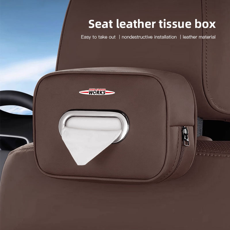 車のティッシュ収納ボックスオーガナイザー自動車アクセサリーミ - Leather Work For Car のレビューと価格